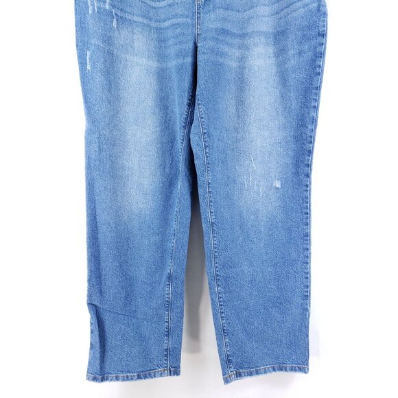 Isabel Maternity Womens Size 17 Crossover Panel Distressed Denim Jeans - Picture 6 of 9